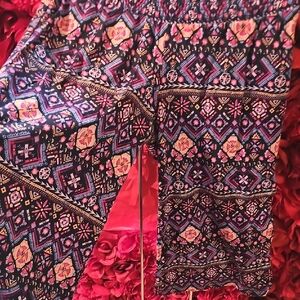 Mudd Girls Colorful Geometric Patterned Gauchos Size 8